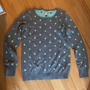 Old Navy Soft  Gray & Lt Green Ladies  Sweater